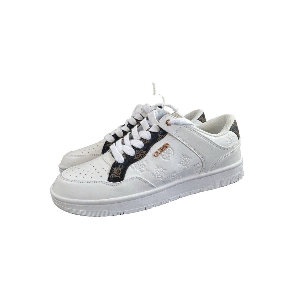 Guess Women Sneakers RUBINN White Logo Lace Up Size 10 NEW